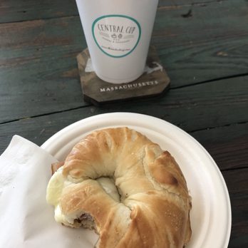 Central Cup - Bacon, Egg & Cheese on Croissant - Coffee & Tea Near Me - Leominster, Massachusetts