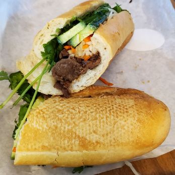 Thien Huong - 1. House Special Grilled Pork Baguette / Banh Mi Thit Nuong ($9.50) - Vietnamese Near Me - San Jose, California Thien Huong - 1. House Special Grilled Pork Baguette / Banh Mi Thit Nuong ($9.50) - Vietnamese Near Me - San Jose, California