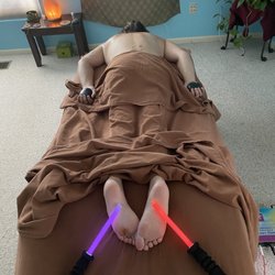 Sol Synergy Therapy - Photon genie added to a hot stone deep tissue massage.