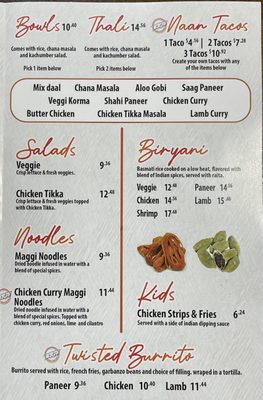 Menu photo 8 Twisted Indian Street Food Lemoore, CA Menu photo 8 Twisted Indian Street Food Lemoore, CA