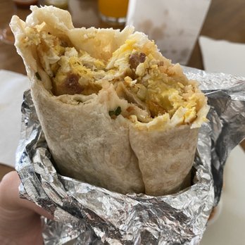 Tacos Reyes - Breakfast burrito! Open during COVID takeout only & super clean and careful - Mexican Near Me - Canoga Park, California