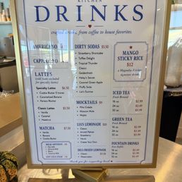 Drink Menu Drink Menu