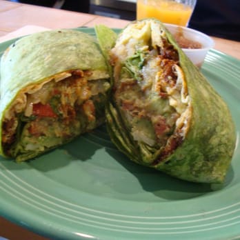 Yahaira's Cafe - breakfast burrito w/ added avocado! - Mexican Near Me - Pasadena, California