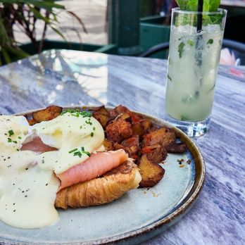 Flora - Salmon croissant bennie | lychee spritz - Breakfast & Brunch Near Me - San Diego, California Flora - Salmon croissant bennie | lychee spritz - Breakfast & Brunch Near Me - San Diego, California