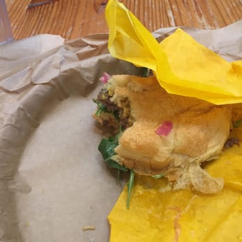 Fiamma Burger - Lamb burger half way mark....so good - Burgers Near Me - Bellingham, Washington