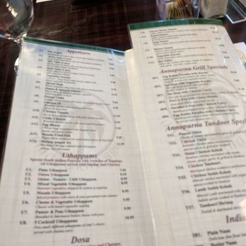 Annapurna Grill - Menu - Indian Near Me - Pasadena, California