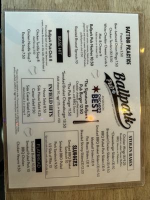 Menu photo 1 BallPark Pub Chicago, IL