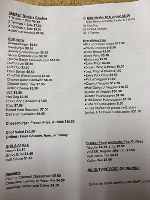 Menu photo 3 Duff's Café Beulaville, NC Menu photo 3 Duff's Café Beulaville, NC