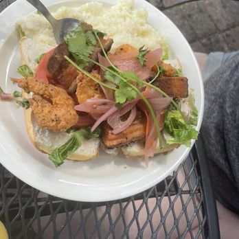 Blind Mule - My friend got it so I got a picture! Land & Sea banh mi - American Near Me - Mobile, Alabama