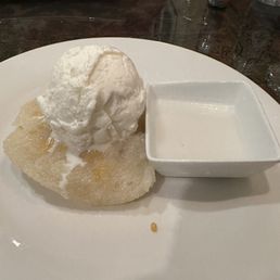 Mango with Sweet Sticky Rice (Seasonal) but substituted with coconut ice cream! Ask for the ice cream. Mango with Sweet Sticky Rice (Seasonal) but substituted with coconut ice cream! Ask for the ice cream.
