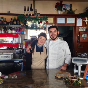 Bar Ciccio - The owner Mr Pietro Ciccio with staff member Miss Giulia Cocola - Coffee & Tea Near Me - Belvedere, SR