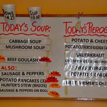 Belvedere - Menu board. - Polish Near Me - East Windsor, Connecticut