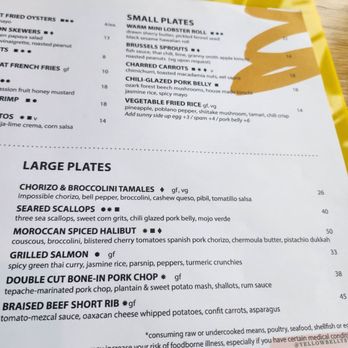 Yellowbelly - Menu - New American Near Me - St. Louis, Missouri