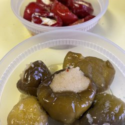 Caruso's Italian Fine Foods - Stuffed peppers. Red ones were sweet, green ones spicy