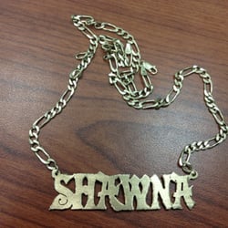 Rosado Jewelers - My necklace from rosado's! The name plate was hand carved.