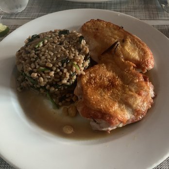 Gatsby's Landing - the Brick chicken with a Farro melody - New American Near Me - Roslyn, New York Gatsby's Landing - the Brick chicken with a Farro melody - New American Near Me - Roslyn, New York