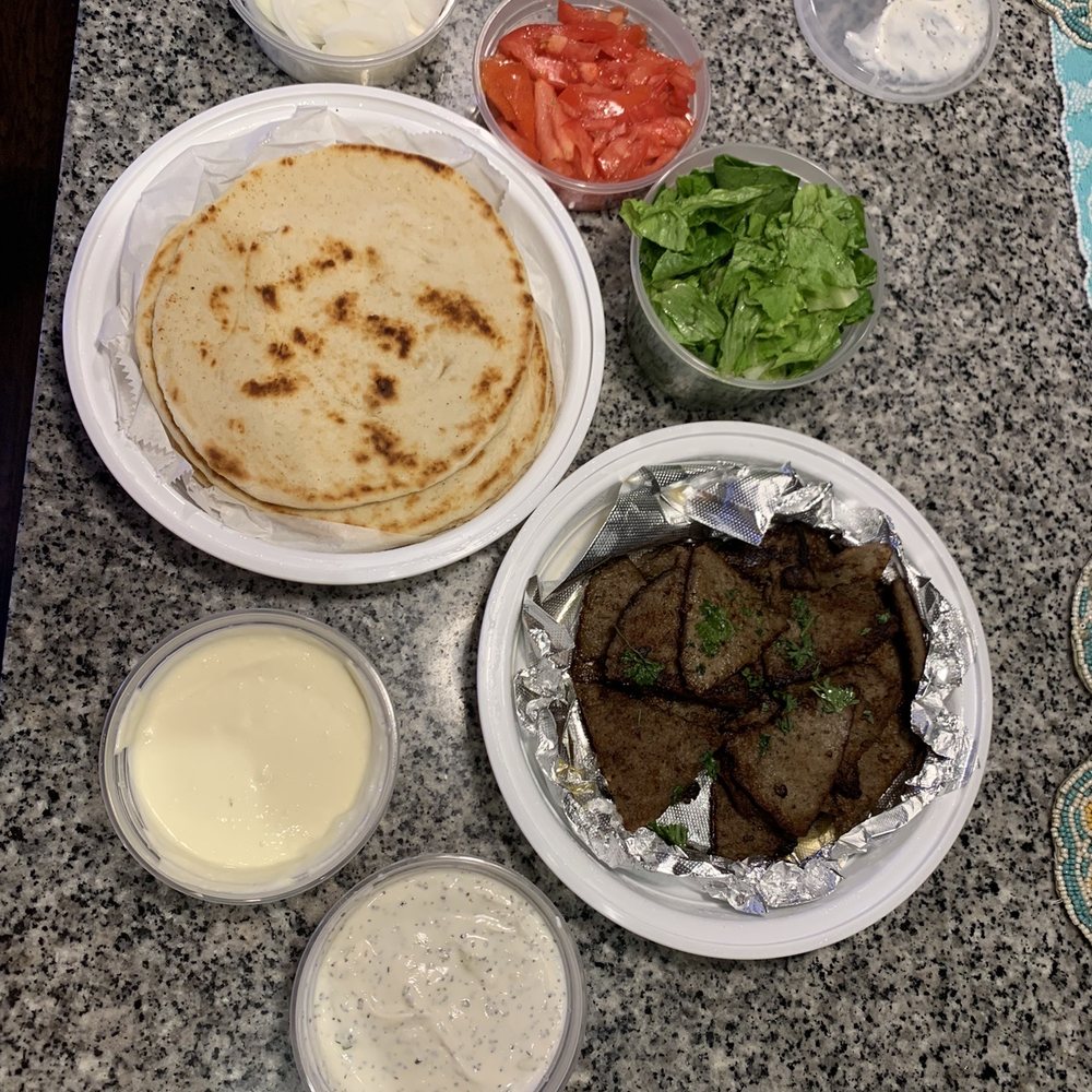 Baba Ghannouj Mediterranean Bistro - Family meal kit - gyro with lamb and beef - Mediterranean Near Me - Durham, North Carolina Baba Ghannouj Mediterranean Bistro - Family meal kit - gyro with lamb and beef - Mediterranean Near Me - Durham, North Carolina