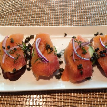 The Grove - Smoked Salmon Crostinis - New American Near Me - Houston, Texas The Grove - Smoked Salmon Crostinis - New American Near Me - Houston, Texas