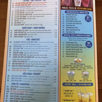 Pho 90 Degree - Menu as of 6/2025 - Vietnamese Near Me - San Jose, California