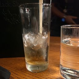 a glass of water and a glass of ice