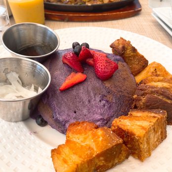 Purple Patch - Ube Pancakes & Lechon Kawali with Macapuno Syrup - Filipino Near Me - Washington, DC, District of Columbia