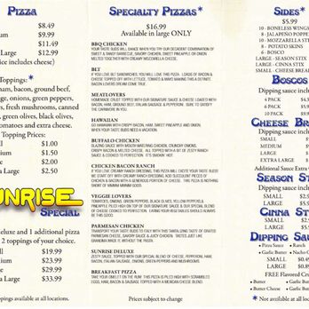 Sunrise Convenience Stores - Pizza Menu - Convenience Stores Near Me - Richmond, Michigan Sunrise Convenience Stores - Pizza Menu - Convenience Stores Near Me - Richmond, Michigan