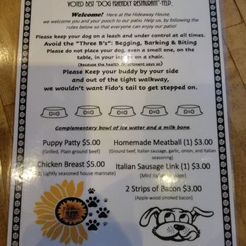 Hideaway House - Dog menu - Pizza Near Me - Sedona, Arizona Hideaway House - Dog menu - Pizza Near Me - Sedona, Arizona