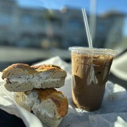 Fresh Gourmet Bagels - Bagel with Jalapeno Cream Cheese & Vietnamese Iced Coffee