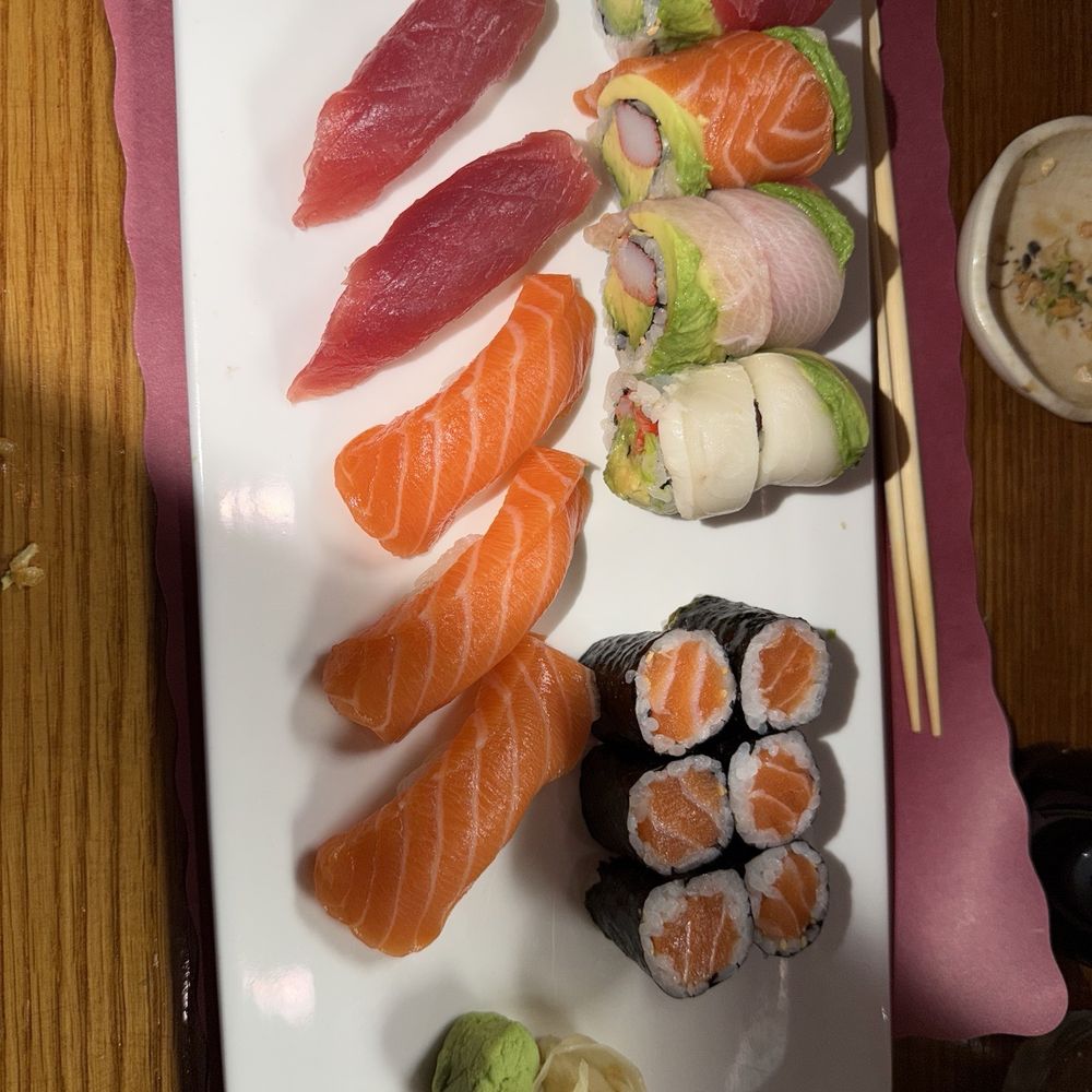 Raku Ramen and Sushi - Rainbow Roll and nigiri - Ramen Near Me - Clemmons, North Carolina