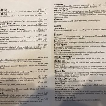 Twisted Rivers Winery - Menu page 2 - Wineries Near Me - Marshall, Michigan