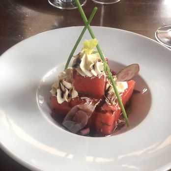 Maison Pucha Bistro - Watermelon salad - French Near Me - Houston, Texas Maison Pucha Bistro - Watermelon salad - French Near Me - Houston, Texas