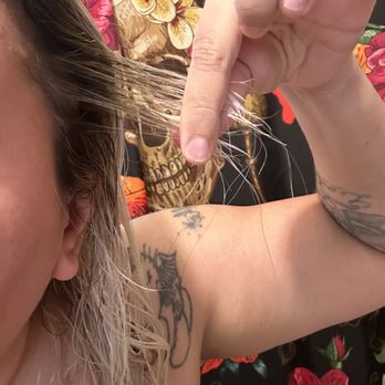 Aimee J'Adore - The missing chunk of hair after I washed my hair - Makeup Artists Near Me