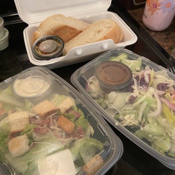 Johnny Rocco's Italian Grill - Cesar salad, house salad and bread - Italian Near Me - St. Catharines, Ontario