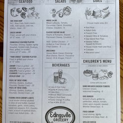 Edingsville Grocery Restaurant & Bar - Menu