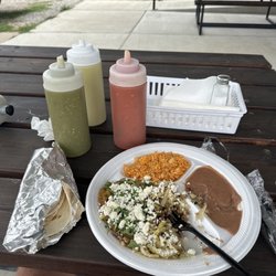 Martha's Taco Shop - Chicharrón y steak and cabbage
