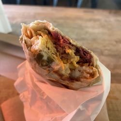 Bad-Ass Breakfast Burritos - Pastrami Burrito