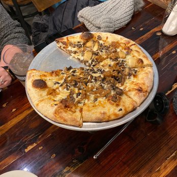 River Rock Roasting Co - Herbed mushroom and truffle oil pizza. - Coffee & Tea Near Me - La Verkin, Utah River Rock Roasting Co - Herbed mushroom and truffle oil pizza. - Coffee & Tea Near Me - La Verkin, Utah