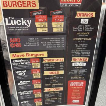 Lucky's Drive-In - Menu - Burgers Near Me - Sacramento, California Lucky's Drive-In - Menu - Burgers Near Me - Sacramento, California