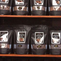 Many types of Passport loose leaf teas for grab and go.