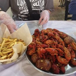 3lbs Craw fish with potatoes