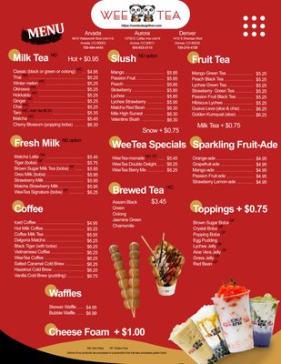 Menu photo 4 WeeTea - Aurora Aurora, CO