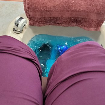 T & T Nails - Starting my mini-pedi (only scrub, but unfortunately no price difference) soak - Nail Salons Near Me - Radcliff, Kentucky
