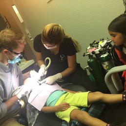 My baby, totally at ease with Dr Moon and assistant