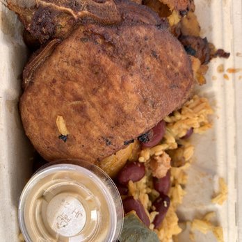 Retro Junkie - Pork chops, rice and beans. Boriqua food truck - Cocktail Bars Near Me - Walnut Creek, California