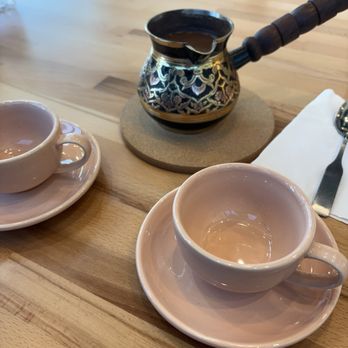 Amman Grill - Beautiful service for a very strong, flavorful cup of Turkish coffee, to finish the meal. - Mediterranean Near Me - Mansfield, Texas