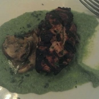 5120 Restaurant & Onyx Bar - Small charred chicken breast over bland baby food peas. - New American Near Me - Bloomington, Minnesota 5120 Restaurant & Onyx Bar - Small charred chicken breast over bland baby food peas. - New American Near Me - Bloomington, Minnesota