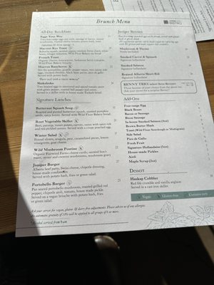 Menu photo 1 The Juniper Bistro Banff, AB Menu photo 1 The Juniper Bistro Banff, AB