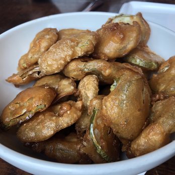 The Gage - "PBR" Battered Fried Pickles - New American Near Me - Chicago, Illinois The Gage - "PBR" Battered Fried Pickles - New American Near Me - Chicago, Illinois