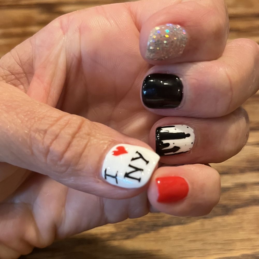 The design Amy did on my nails