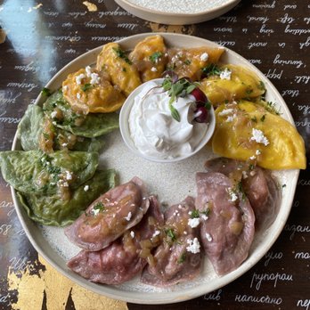 Tryzub Ukrainian Kitchen - Veranyky sampler platter! - Ukrainian Near Me - Chicago, Illinois